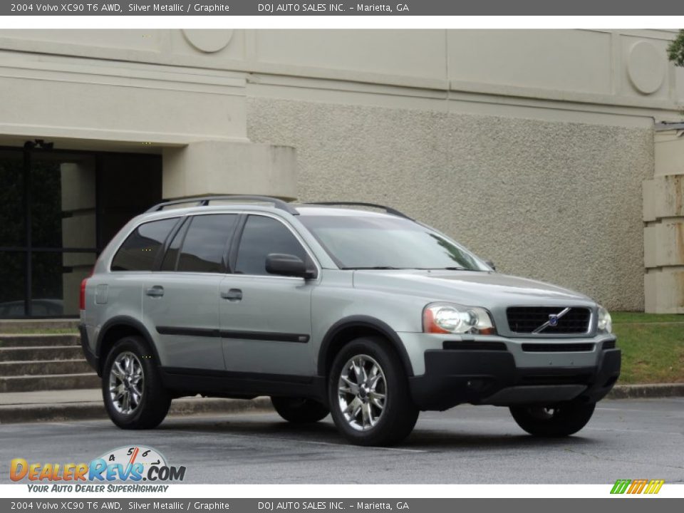 2004 Volvo XC90 T6 AWD Silver Metallic / Graphite Photo #27