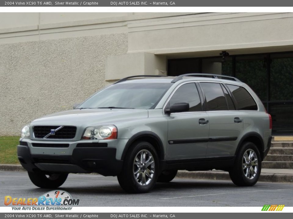 2004 Volvo XC90 T6 AWD Silver Metallic / Graphite Photo #28