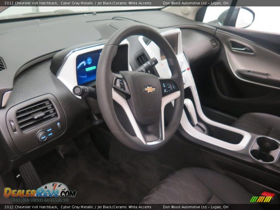 2012 Chevrolet Volt Hatchback Cyber Gray Metallic / Jet Black/Ceramic White Accents Photo #16