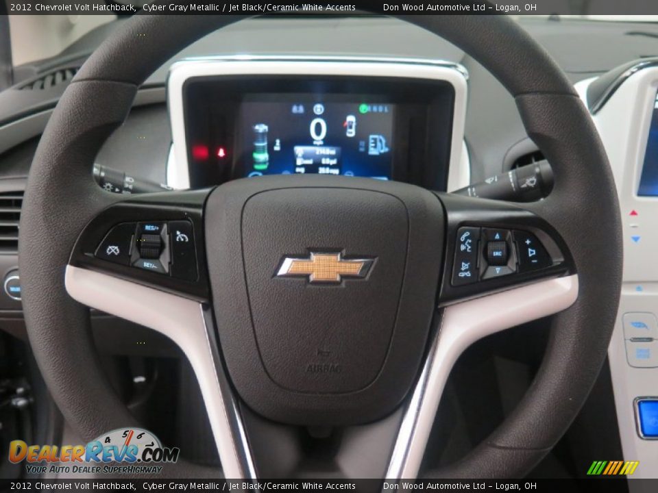 2012 Chevrolet Volt Hatchback Cyber Gray Metallic / Jet Black/Ceramic White Accents Photo #18