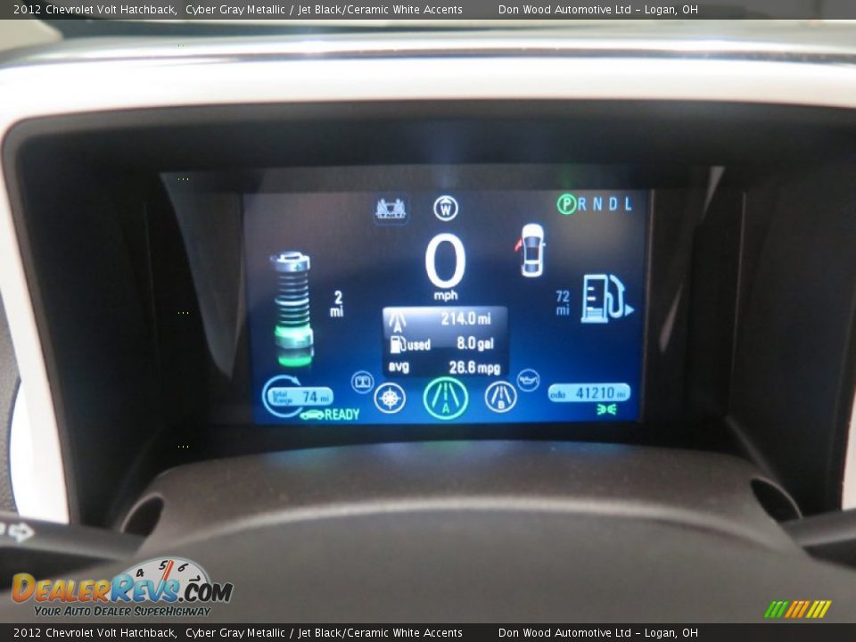 2012 Chevrolet Volt Hatchback Cyber Gray Metallic / Jet Black/Ceramic White Accents Photo #19