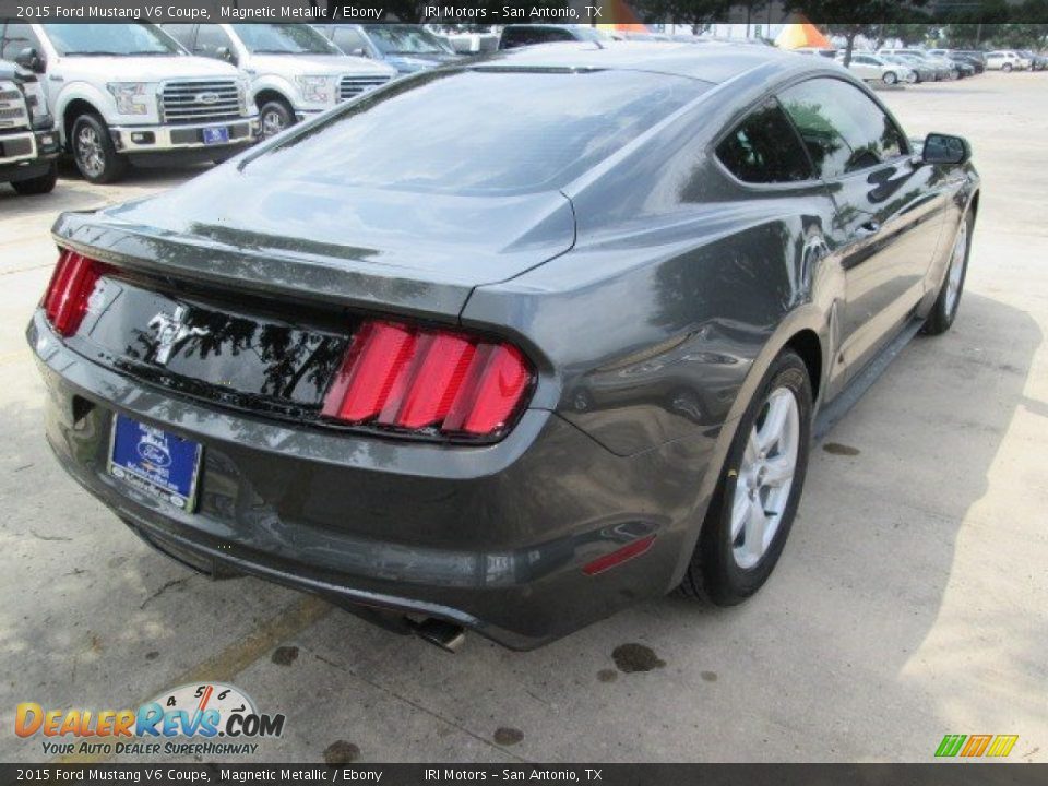 2015 Ford Mustang V6 Coupe Magnetic Metallic / Ebony Photo #16
