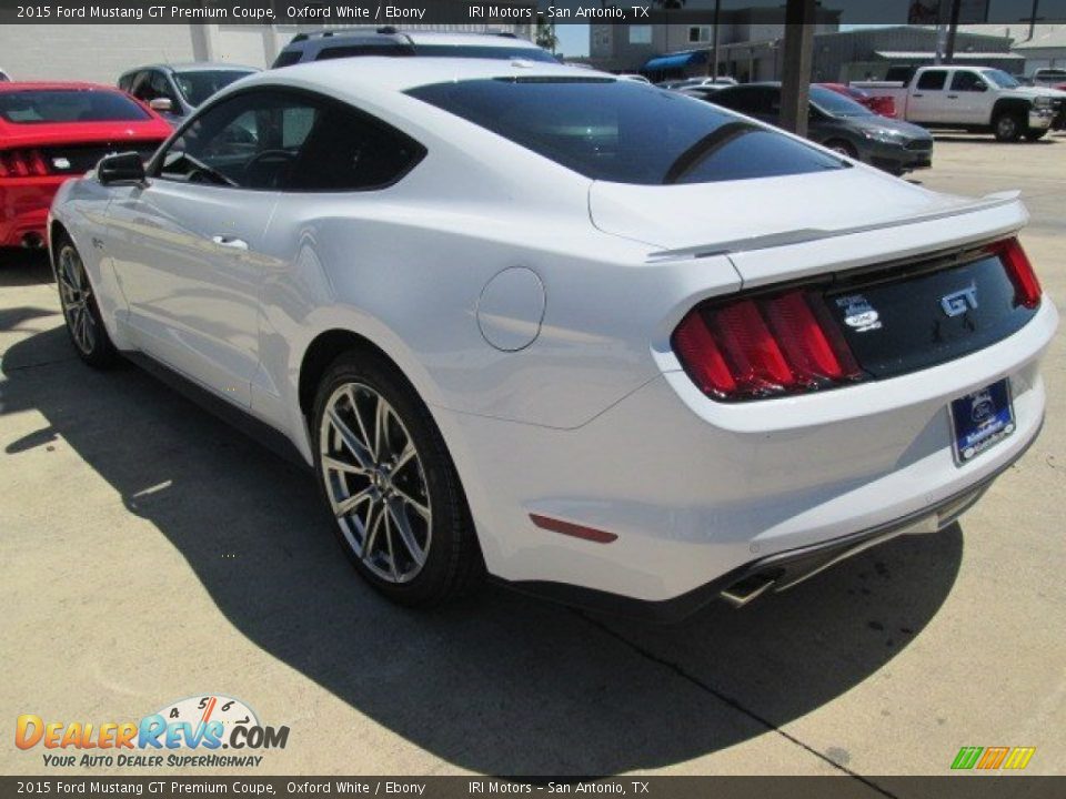 2015 Ford Mustang GT Premium Coupe Oxford White / Ebony Photo #8