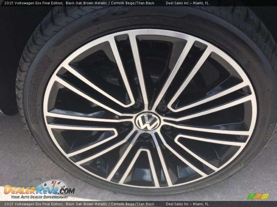 2015 Volkswagen Eos Final Edition Black Oak Brown Metallic / Cornsilk Beige/Titan Black Photo #14