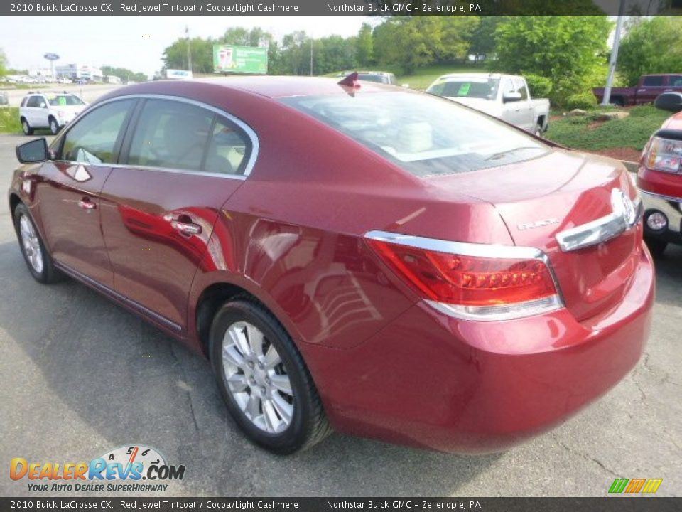 2010 Buick LaCrosse CX Red Jewel Tintcoat / Cocoa/Light Cashmere Photo #3