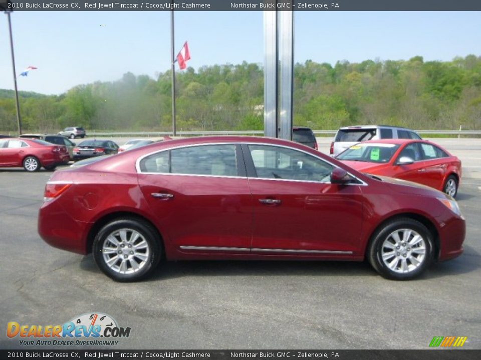 2010 Buick LaCrosse CX Red Jewel Tintcoat / Cocoa/Light Cashmere Photo #6