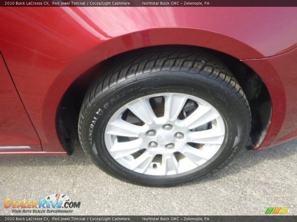 2010 Buick LaCrosse CX Red Jewel Tintcoat / Cocoa/Light Cashmere Photo #7