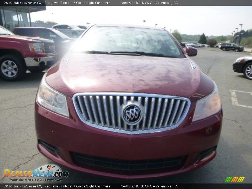 2010 Buick LaCrosse CX Red Jewel Tintcoat / Cocoa/Light Cashmere Photo #9