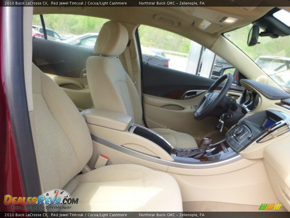 2010 Buick LaCrosse CX Red Jewel Tintcoat / Cocoa/Light Cashmere Photo #10