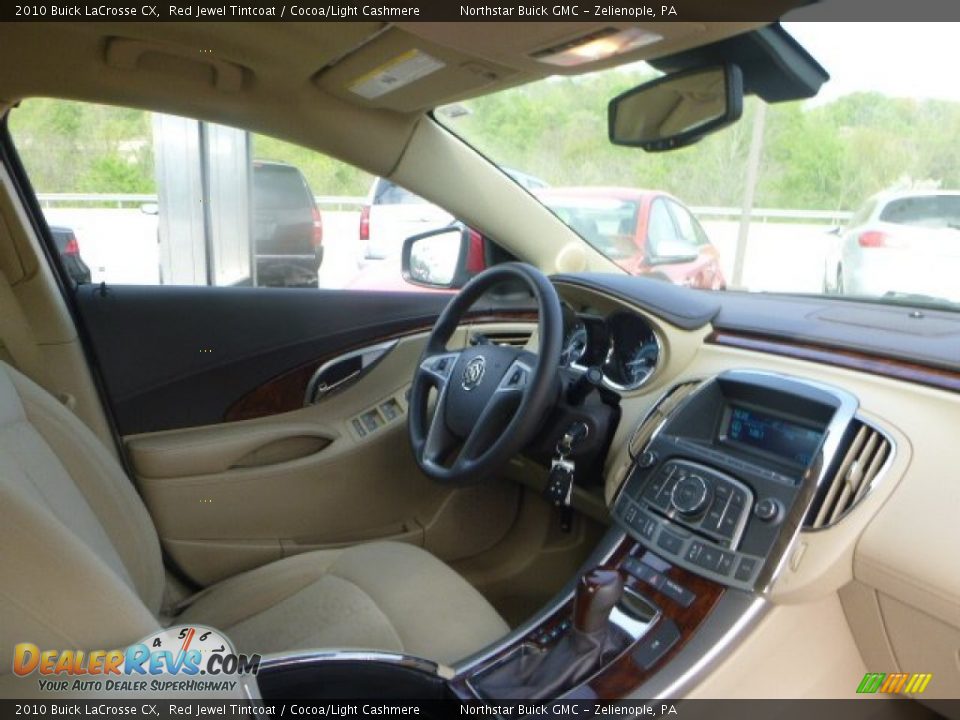 2010 Buick LaCrosse CX Red Jewel Tintcoat / Cocoa/Light Cashmere Photo #11