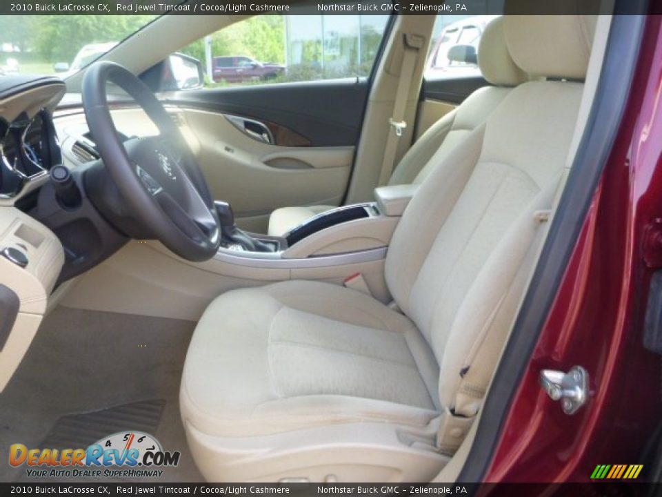 2010 Buick LaCrosse CX Red Jewel Tintcoat / Cocoa/Light Cashmere Photo #13