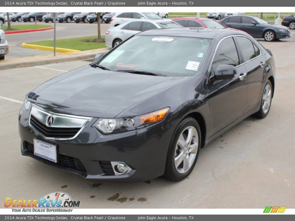 2014 Acura TSX Technology Sedan Crystal Black Pearl / Graystone Photo #2