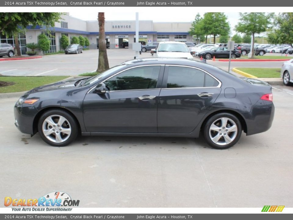 2014 Acura TSX Technology Sedan Crystal Black Pearl / Graystone Photo #4