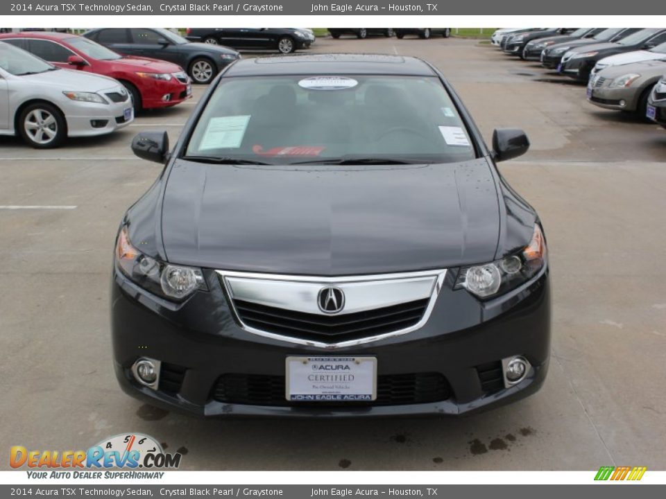 2014 Acura TSX Technology Sedan Crystal Black Pearl / Graystone Photo #8