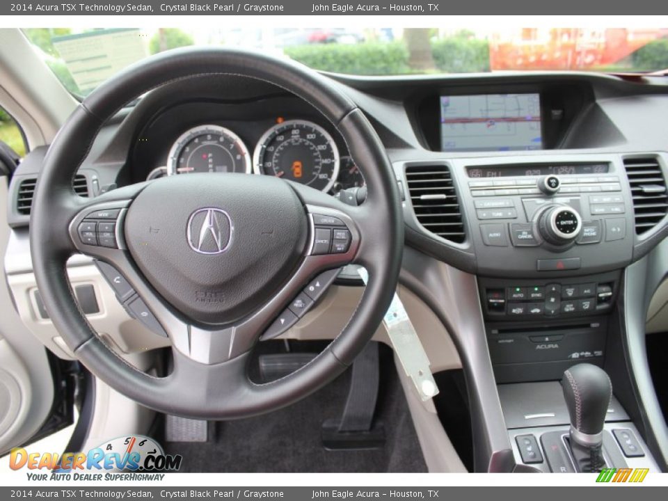 2014 Acura TSX Technology Sedan Crystal Black Pearl / Graystone Photo #9