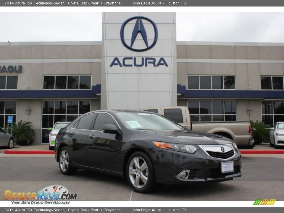 2014 Acura TSX Technology Sedan Crystal Black Pearl / Graystone Photo #10