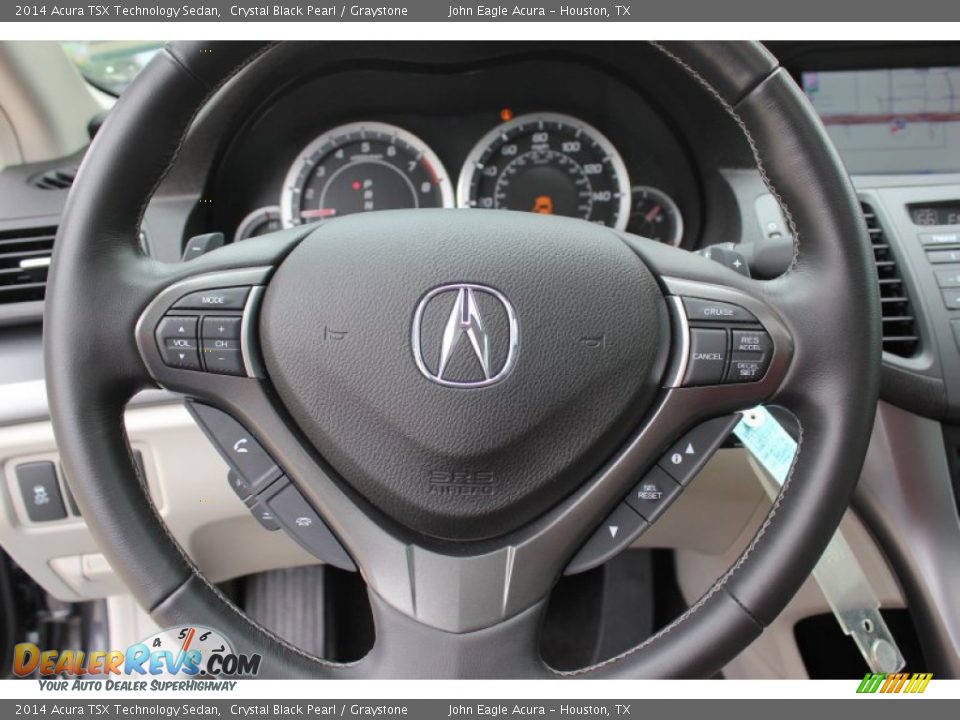 2014 Acura TSX Technology Sedan Crystal Black Pearl / Graystone Photo #27