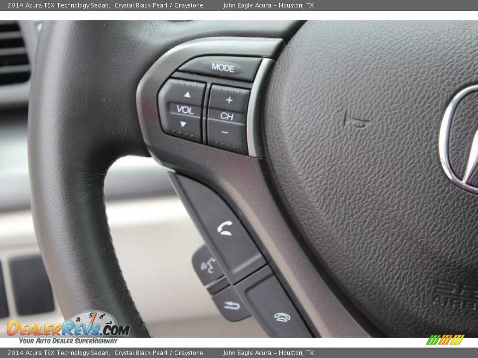 2014 Acura TSX Technology Sedan Crystal Black Pearl / Graystone Photo #36