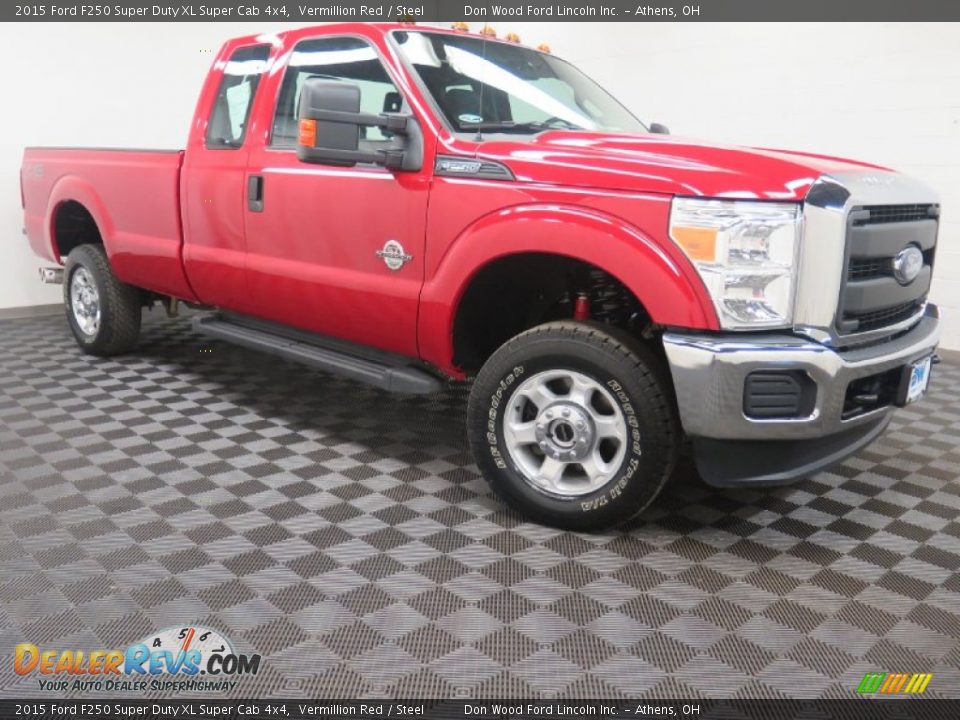2015 Ford F250 Super Duty XL Super Cab 4x4 Vermillion Red / Steel Photo #1