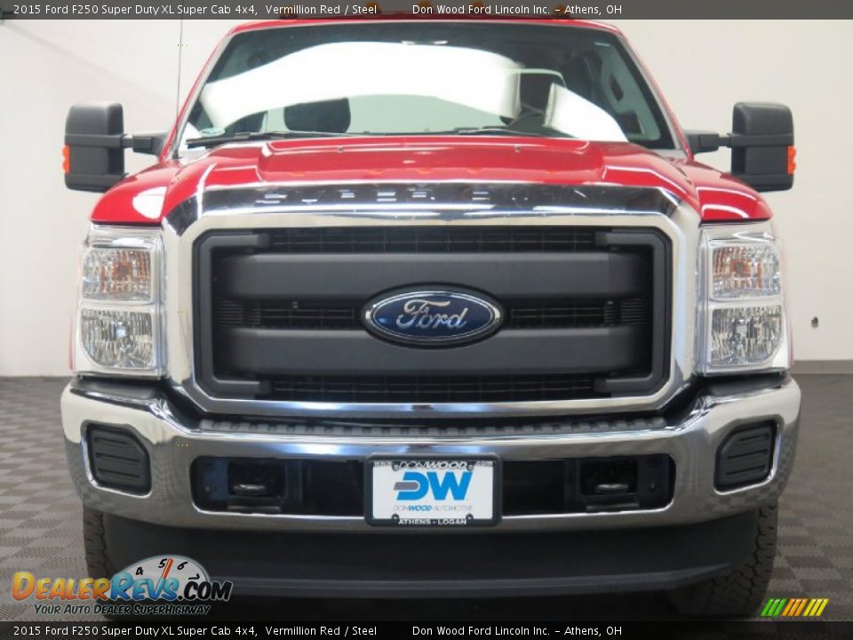 2015 Ford F250 Super Duty XL Super Cab 4x4 Vermillion Red / Steel Photo #2