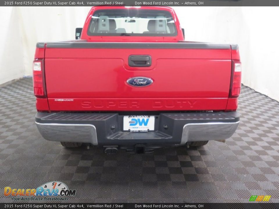 2015 Ford F250 Super Duty XL Super Cab 4x4 Vermillion Red / Steel Photo #5