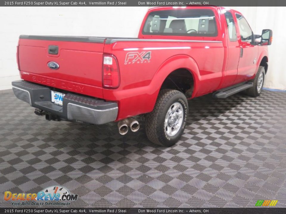 2015 Ford F250 Super Duty XL Super Cab 4x4 Vermillion Red / Steel Photo #6