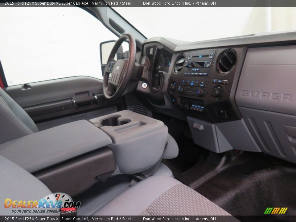 2015 Ford F250 Super Duty XL Super Cab 4x4 Vermillion Red / Steel Photo #9