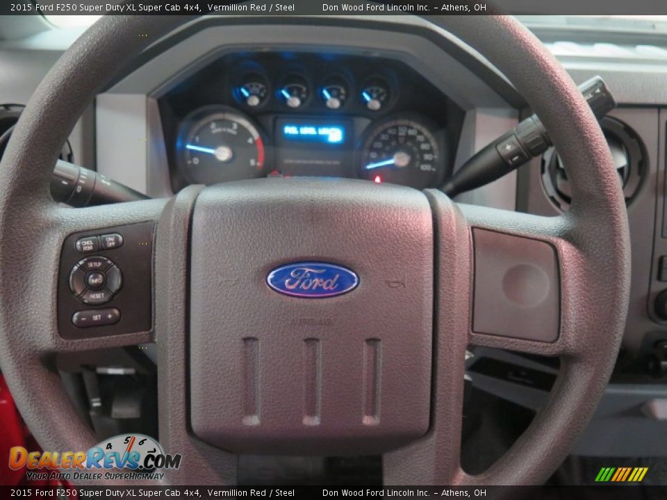 2015 Ford F250 Super Duty XL Super Cab 4x4 Vermillion Red / Steel Photo #14