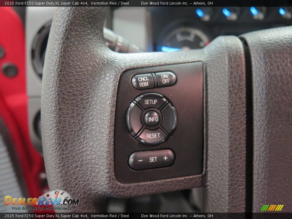 2015 Ford F250 Super Duty XL Super Cab 4x4 Vermillion Red / Steel Photo #15