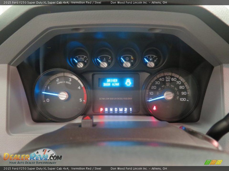2015 Ford F250 Super Duty XL Super Cab 4x4 Vermillion Red / Steel Photo #16