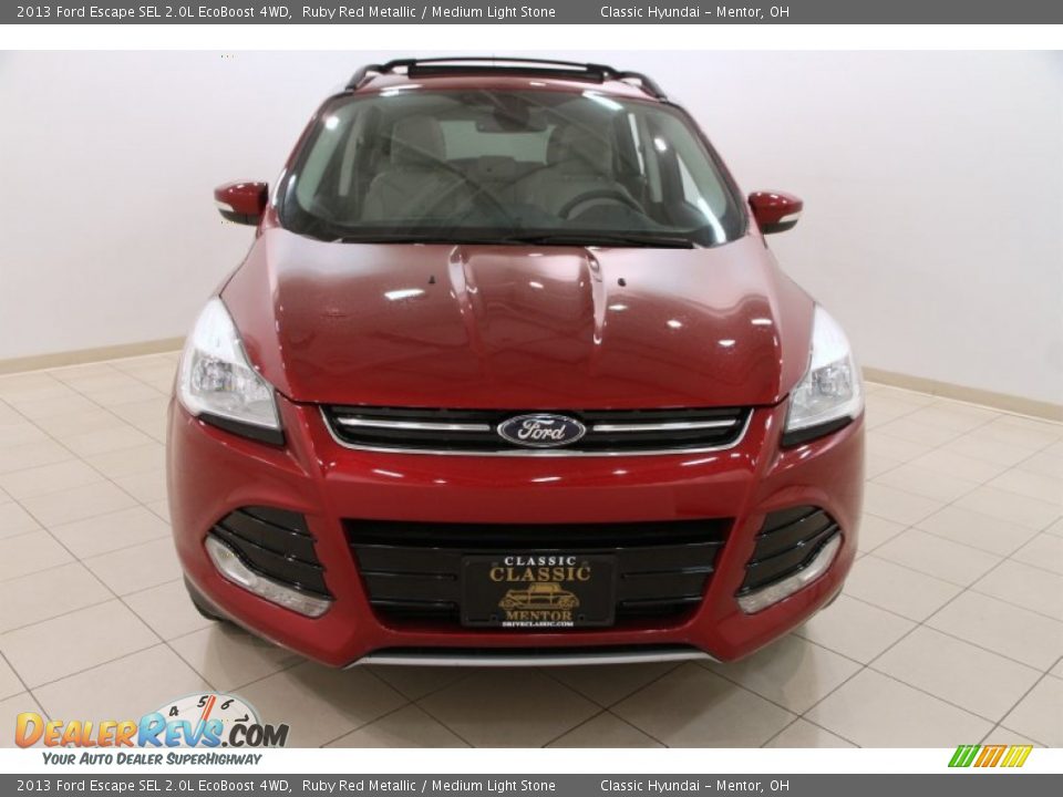2013 Ford Escape SEL 2.0L EcoBoost 4WD Ruby Red Metallic / Medium Light Stone Photo #2
