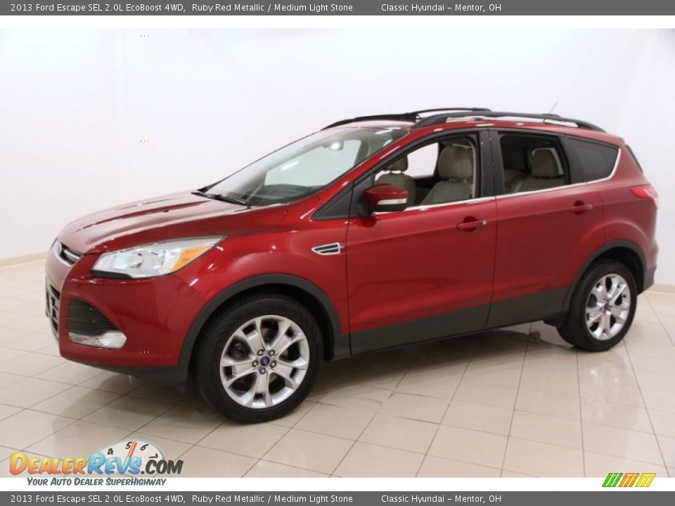 2013 Ford Escape SEL 2.0L EcoBoost 4WD Ruby Red Metallic / Medium Light Stone Photo #3