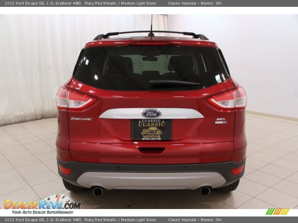 2013 Ford Escape SEL 2.0L EcoBoost 4WD Ruby Red Metallic / Medium Light Stone Photo #17