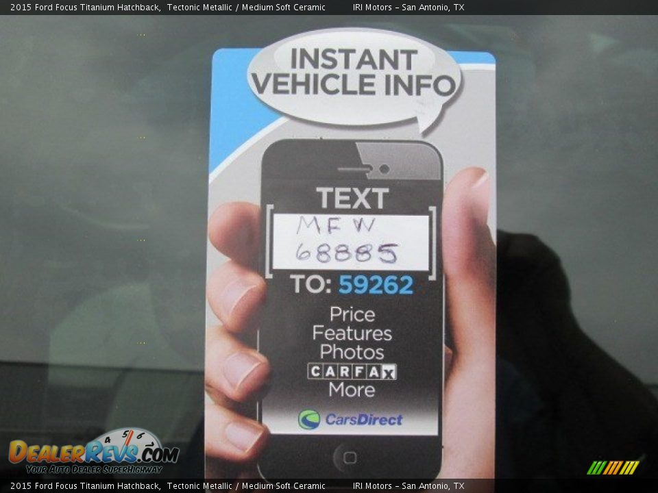 Dealer Info of 2015 Ford Focus Titanium Hatchback Photo #1
