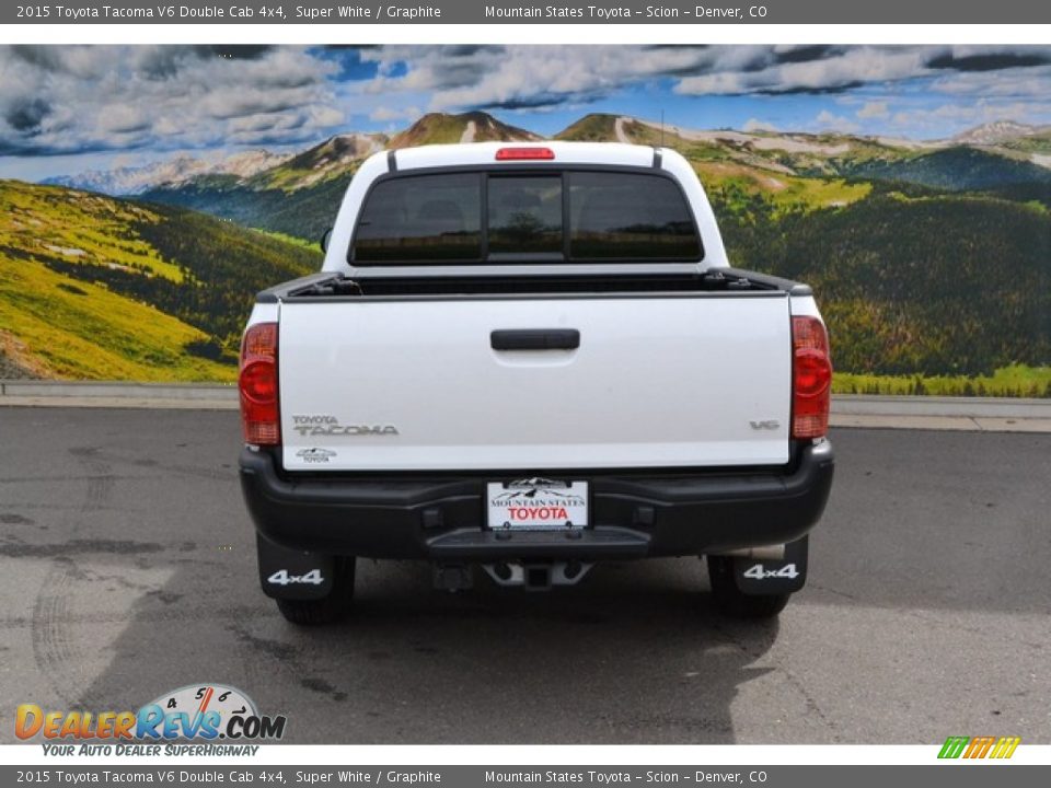 2015 Toyota Tacoma V6 Double Cab 4x4 Super White / Graphite Photo #4