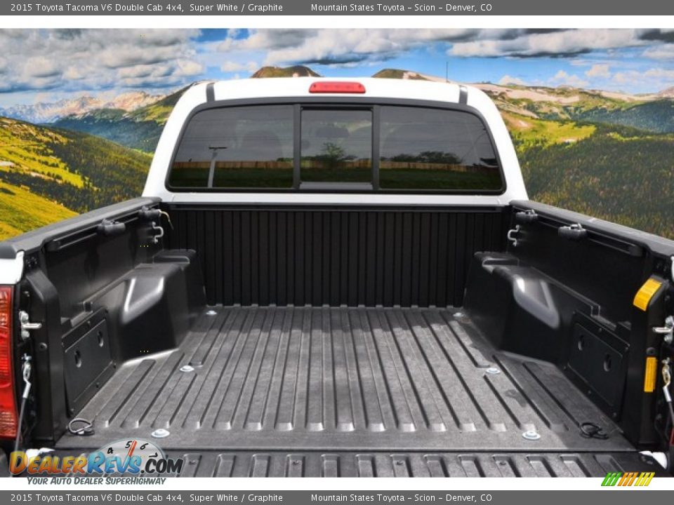 2015 Toyota Tacoma V6 Double Cab 4x4 Super White / Graphite Photo #8
