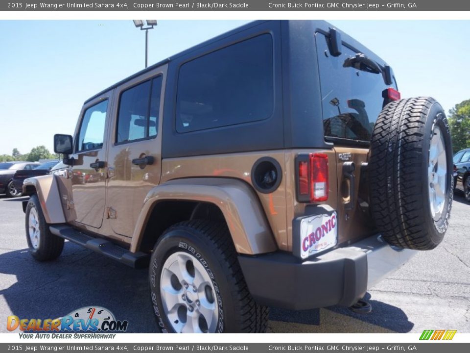 2015 Jeep Wrangler Unlimited Sahara 4x4 Copper Brown Pearl / Black/Dark Saddle Photo #5