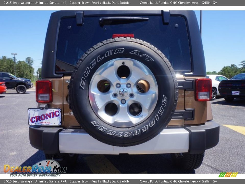 2015 Jeep Wrangler Unlimited Sahara 4x4 Copper Brown Pearl / Black/Dark Saddle Photo #6