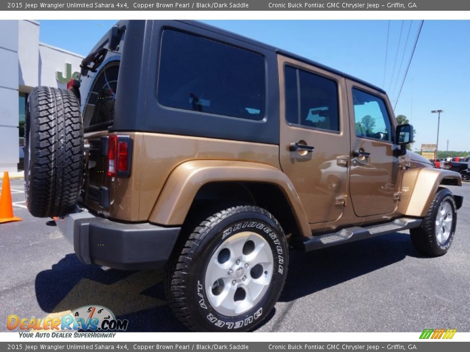 2015 Jeep Wrangler Unlimited Sahara 4x4 Copper Brown Pearl / Black/Dark Saddle Photo #7