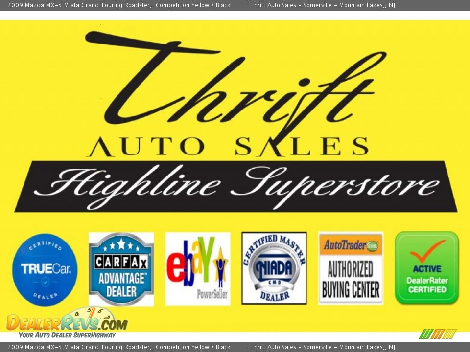 2009 Mazda MX-5 Miata Grand Touring Roadster Competition Yellow / Black Photo #2