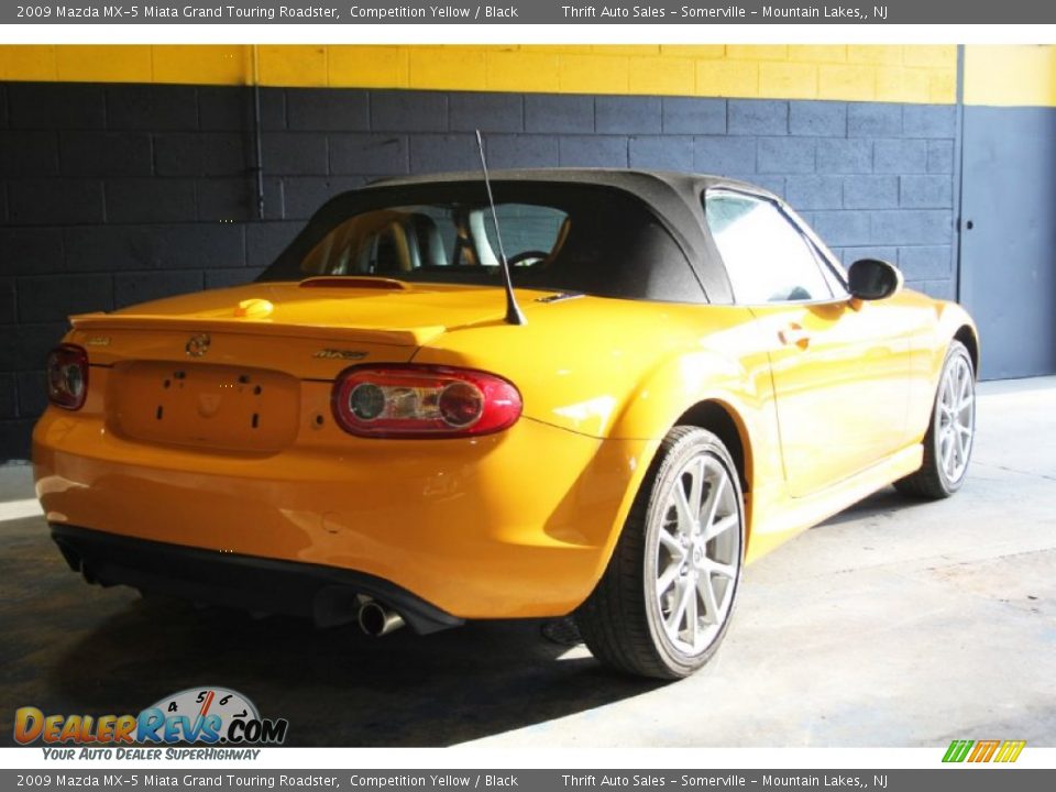 2009 Mazda MX-5 Miata Grand Touring Roadster Competition Yellow / Black Photo #6