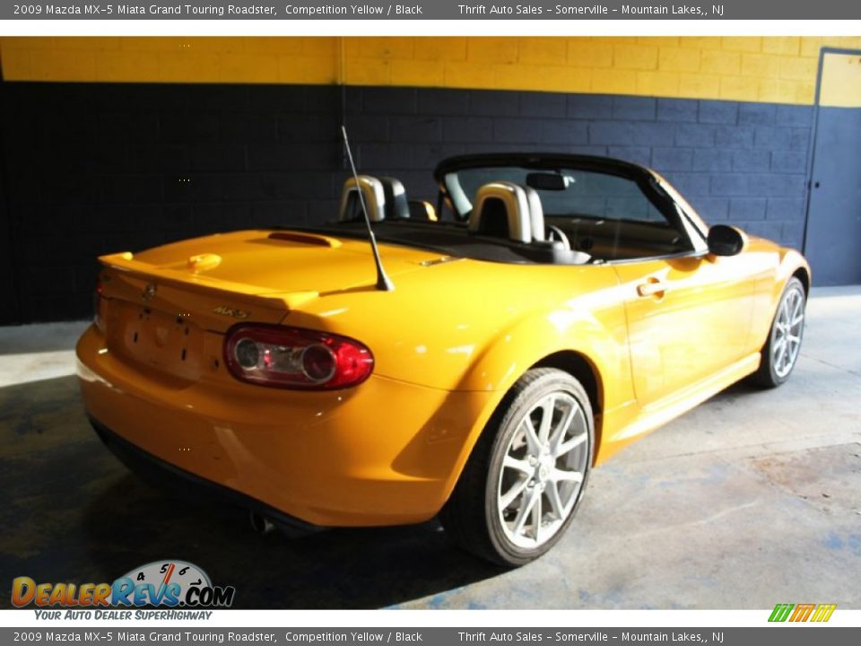 2009 Mazda MX-5 Miata Grand Touring Roadster Competition Yellow / Black Photo #9