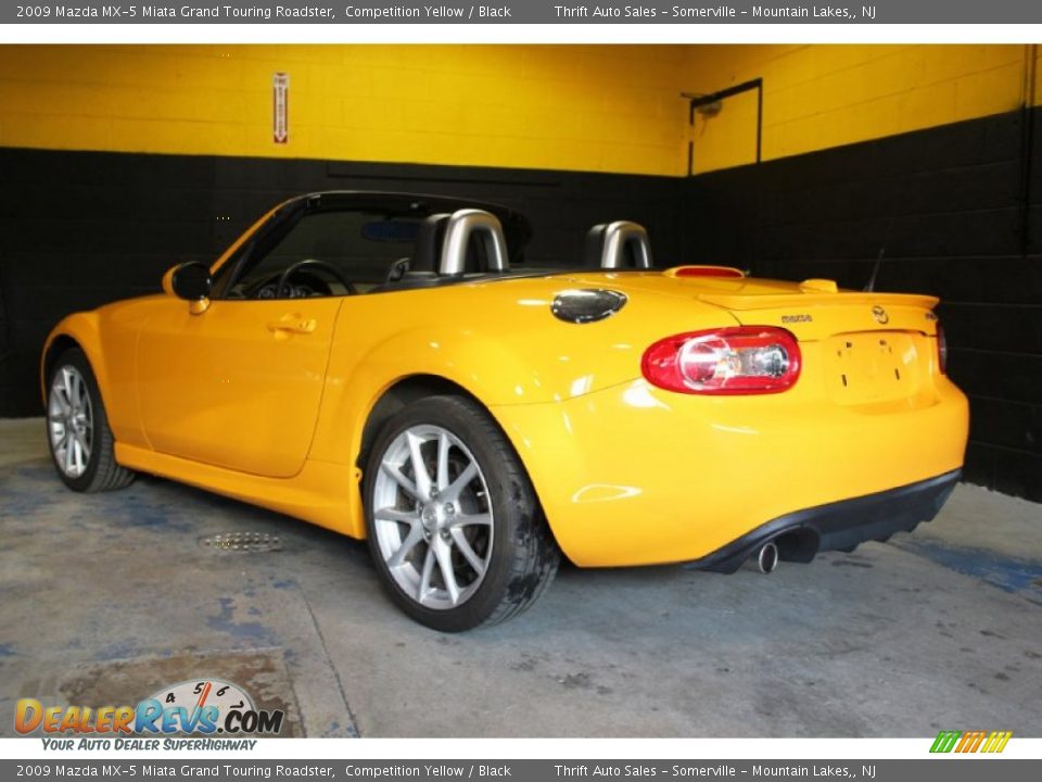 2009 Mazda MX-5 Miata Grand Touring Roadster Competition Yellow / Black Photo #14