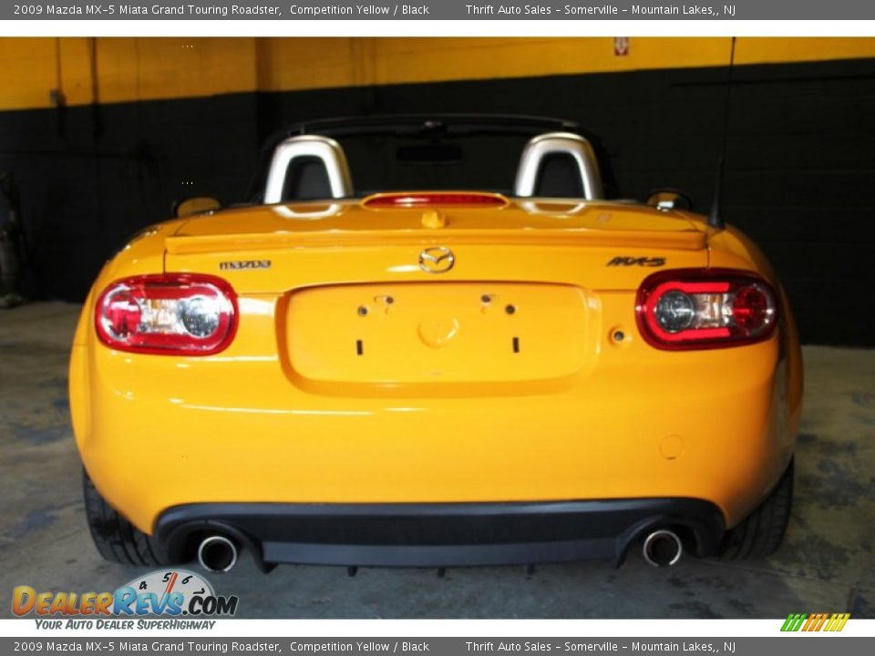 2009 Mazda MX-5 Miata Grand Touring Roadster Competition Yellow / Black Photo #17