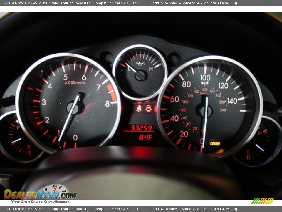 2009 Mazda MX-5 Miata Grand Touring Roadster Competition Yellow / Black Photo #24