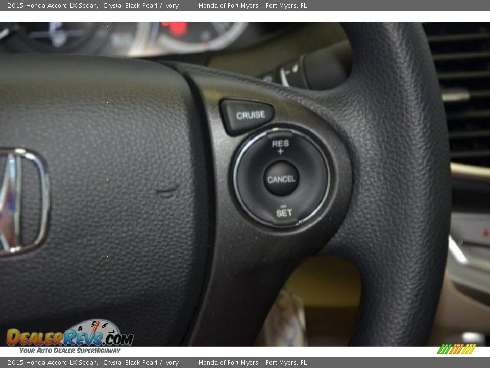 2015 Honda Accord LX Sedan Crystal Black Pearl / Ivory Photo #20