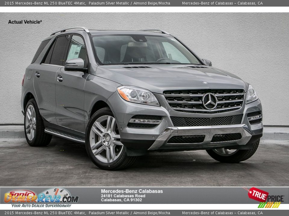 2015 Mercedes-Benz ML 250 BlueTEC 4Matic Paladium Silver Metallic / Almond Beige/Mocha Photo #1