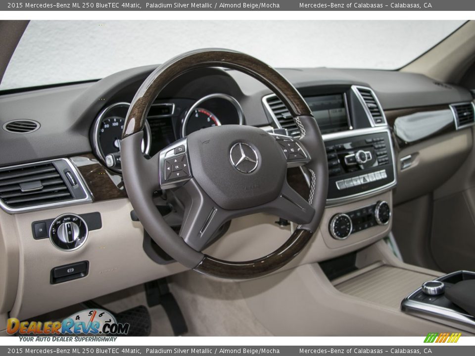 2015 Mercedes-Benz ML 250 BlueTEC 4Matic Paladium Silver Metallic / Almond Beige/Mocha Photo #5