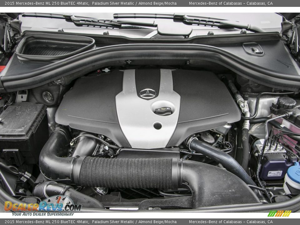 2015 Mercedes-Benz ML 250 BlueTEC 4Matic Paladium Silver Metallic / Almond Beige/Mocha Photo #9