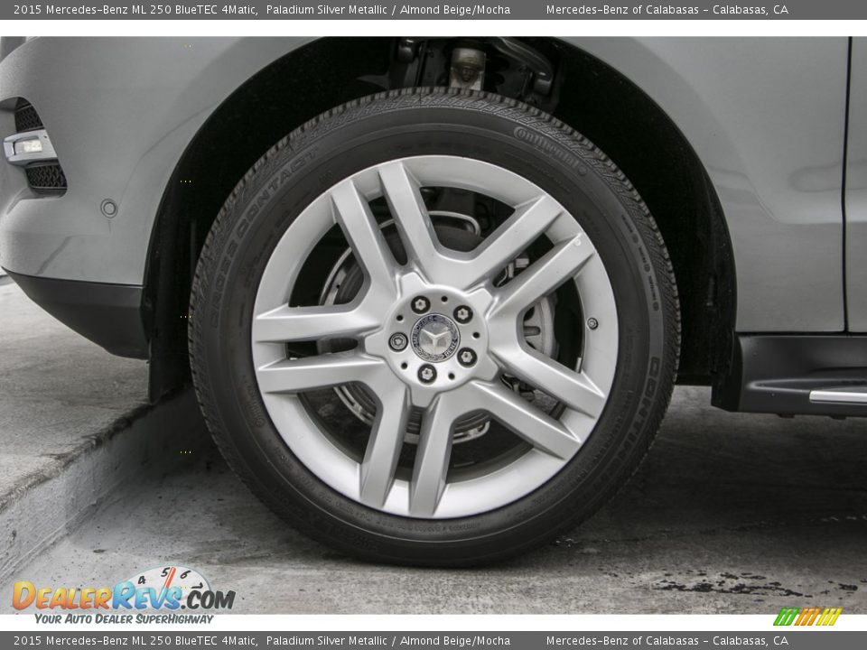 2015 Mercedes-Benz ML 250 BlueTEC 4Matic Paladium Silver Metallic / Almond Beige/Mocha Photo #10